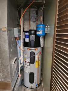 Hybrid water heater installation in Rockville MD by Durance Plumbing and WaterHeatersNearMe